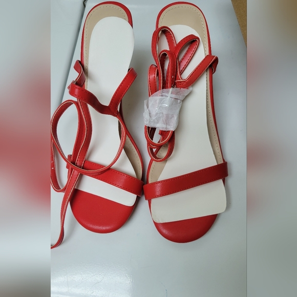 Source Unknown Shoes - Red heels open toe